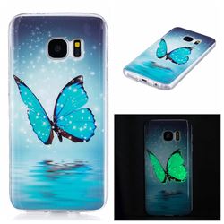 Butterfly Noctilucent Soft TPU Back Cover for Samsung Galaxy S7