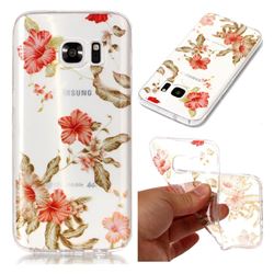 Blossom Azalea Super Clear Flash Powder Shiny Soft TPU Back Cover for Samsung Galaxy S7 G930