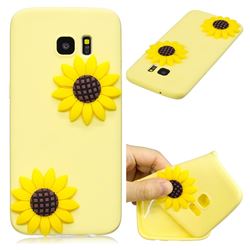 Yellow Sunflower Soft 3D Silicone Case for Samsung Galaxy S7 G930