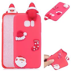 Red Santa Claus Christmas Xmax Soft 3D Silicone Case for Samsung Galaxy S7 G930