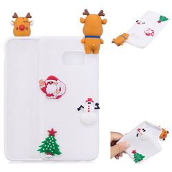 White Elk Christmas Xmax Soft 3D Silicone Case for Samsung Galaxy S7 G930