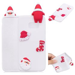 White Santa Claus Christmas Xmax Soft 3D Silicone Case for Samsung Galaxy S7 G930