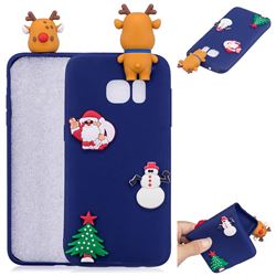 Navy Elk Christmas Xmax Soft 3D Silicone Case for Samsung Galaxy S7 G930
