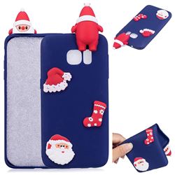 Navy Santa Claus Christmas Xmax Soft 3D Silicone Case for Samsung Galaxy S7 G930
