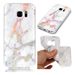 Color Plating Marble Pattern Soft TPU Case for Samsung Galaxy S7 G930 - White