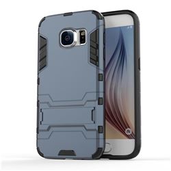 Armor Premium Tactical Grip Kickstand Shockproof Dual Layer Rugged Hard Cover for Samsung Galaxy S7 G930 - Navy
