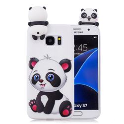 Panda Girl Soft 3D Climbing Doll Soft Case for Samsung Galaxy S7 G930