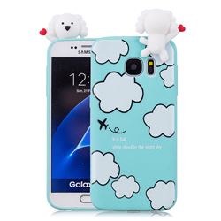 Cute Cloud Girl Soft 3D Climbing Doll Soft Case for Samsung Galaxy S7 G930