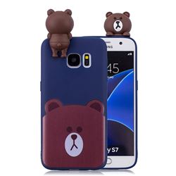 Cute Bear Soft 3D Climbing Doll Soft Case for Samsung Galaxy S7 G930