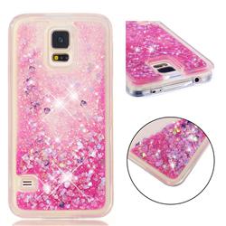 Dynamic Liquid Glitter Quicksand Sequins TPU Phone Case for Samsung Galaxy S7 G930 - Rose