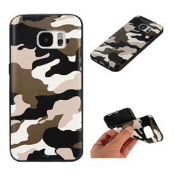 Camouflage Soft TPU Back Cover for Samsung Galaxy S7 G930 - Black White