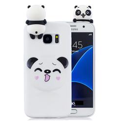 Smiley Panda Soft 3D Climbing Doll Soft Case for Samsung Galaxy S7 G930