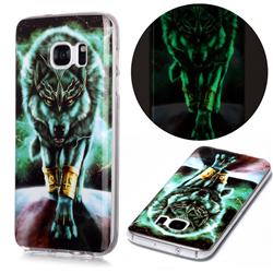 Wolf King Noctilucent Soft TPU Back Cover for Samsung Galaxy S7 G930