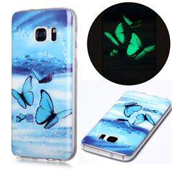Flying Butterflies Noctilucent Soft TPU Back Cover for Samsung Galaxy S7 G930