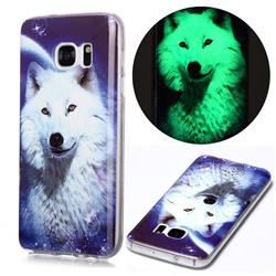 Galaxy Wolf Noctilucent Soft TPU Back Cover for Samsung Galaxy S7 G930