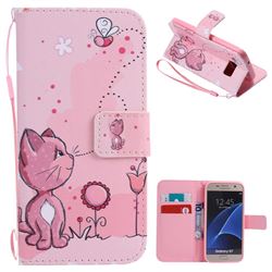 Cats and Bees PU Leather Wallet Case for Samsung Galaxy S7 G930