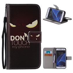 Angry Eyes PU Leather Wallet Case for Samsung Galaxy S7 G930