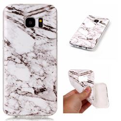 White Soft TPU Marble Pattern Case for Samsung Galaxy S7 Edge