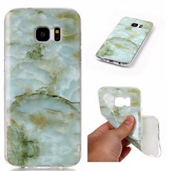 Jade Green Soft TPU Marble Pattern Case for Samsung Galaxy S7 Edge