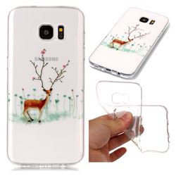 Branches Elk Super Clear Soft TPU Back Cover for Samsung Galaxy S7 Edge s7edge
