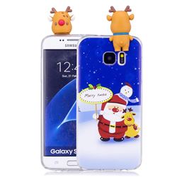 Snow Santa Claus Soft 3D Climbing Doll Soft Case for Samsung Galaxy S7 Edge s7edge