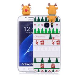 Christmas Socks Soft 3D Climbing Doll Soft Case for Samsung Galaxy S7 Edge s7edge