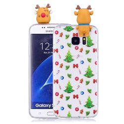 Christmas Bow Soft 3D Climbing Doll Soft Case for Samsung Galaxy S7 Edge s7edge