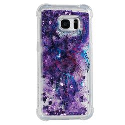 Retro Wind Chimes Dynamic Liquid Glitter Sand Quicksand Star TPU Case for Samsung Galaxy S7 Edge s7edge