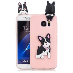 Cute Dog Soft 3D Climbing Doll Soft Case for Samsung Galaxy S7 Edge s7edge