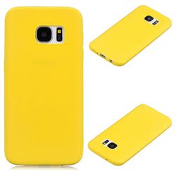 Candy Soft Silicone Protective Phone Case for Samsung Galaxy S7 Edge s7edge - Yellow