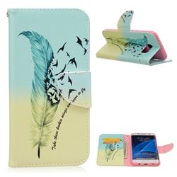 Feather Bird Leather Wallet Case for Samsung Galaxy S7 Edge G935