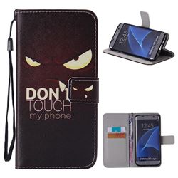 Angry Eyes PU Leather Wallet Case for Samsung Galaxy S7 Edge s7edge
