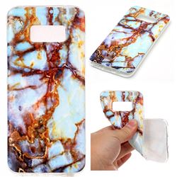 Blue Gold Soft TPU Marble Pattern Case for Samsung Galaxy S8