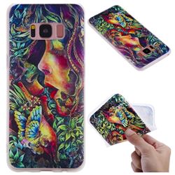 Butterfly Kiss 3D Relief Matte Soft TPU Back Cover for Samsung Galaxy S8