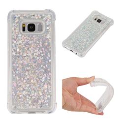 Dynamic Liquid Glitter Sand Quicksand Star TPU Case for Samsung Galaxy S8 - Silver