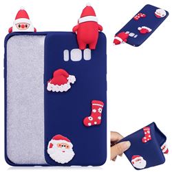 Navy Santa Claus Christmas Xmax Soft 3D Silicone Case for Samsung Galaxy S8