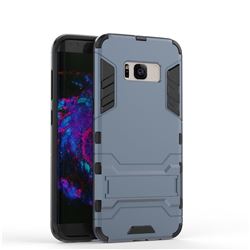 Armor Premium Tactical Grip Kickstand Shockproof Dual Layer Rugged Hard Cover for Samsung Galaxy S8 - Navy