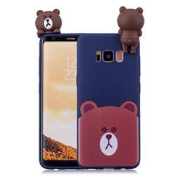 Cute Bear Soft 3D Climbing Doll Soft Case for Samsung Galaxy S8