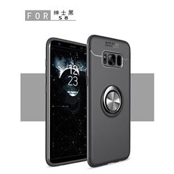 Auto Focus Invisible Ring Holder Soft Phone Case for Samsung Galaxy S8 - Black