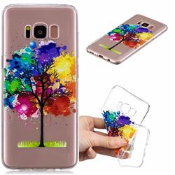 Oil Painting Tree Clear Varnish Soft Phone Back Cover for Samsung Galaxy S8