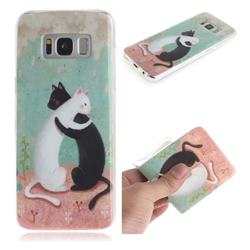 Black and White Cat IMD Soft TPU Cell Phone Back Cover for Samsung Galaxy S8