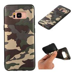 Camouflage Soft TPU Back Cover for Samsung Galaxy S8 - Gold Green