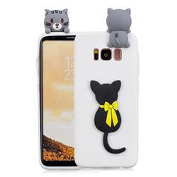 Little Black Cat Soft 3D Climbing Doll Soft Case for Samsung Galaxy S8