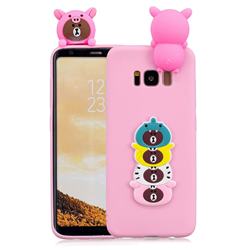 Expression Bear Soft 3D Climbing Doll Soft Case for Samsung Galaxy S8