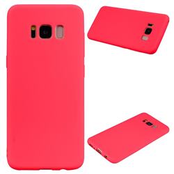 Candy Soft Silicone Protective Phone Case for Samsung Galaxy S8 - Red