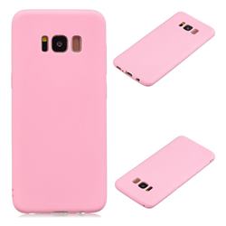 Candy Soft Silicone Protective Phone Case for Samsung Galaxy S8 - Dark Pink