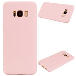 Candy Soft Silicone Protective Phone Case for Samsung Galaxy S8 - Light Pink