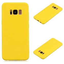 Candy Soft Silicone Protective Phone Case for Samsung Galaxy S8 - Yellow
