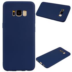 Candy Soft Silicone Protective Phone Case for Samsung Galaxy S8 - Dark Blue