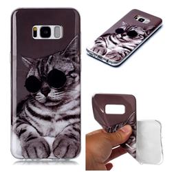 Kitten with Sunglasses Soft TPU Cell Phone Back Cover for Samsung Galaxy S8